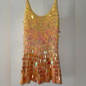Gold and Pink vintage Sequin top size S
One of a kind & rare vintage sexy top